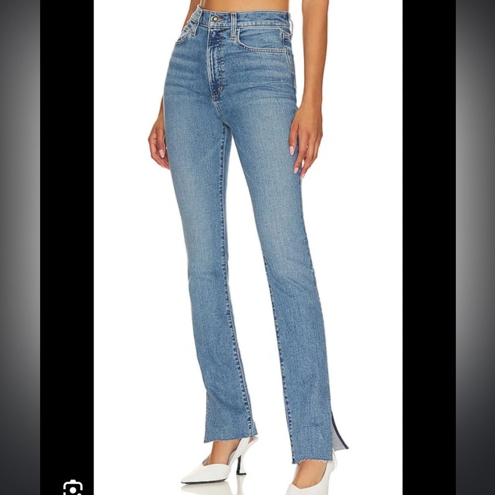 Favorite Daughter Blue Straight Leg Jeans